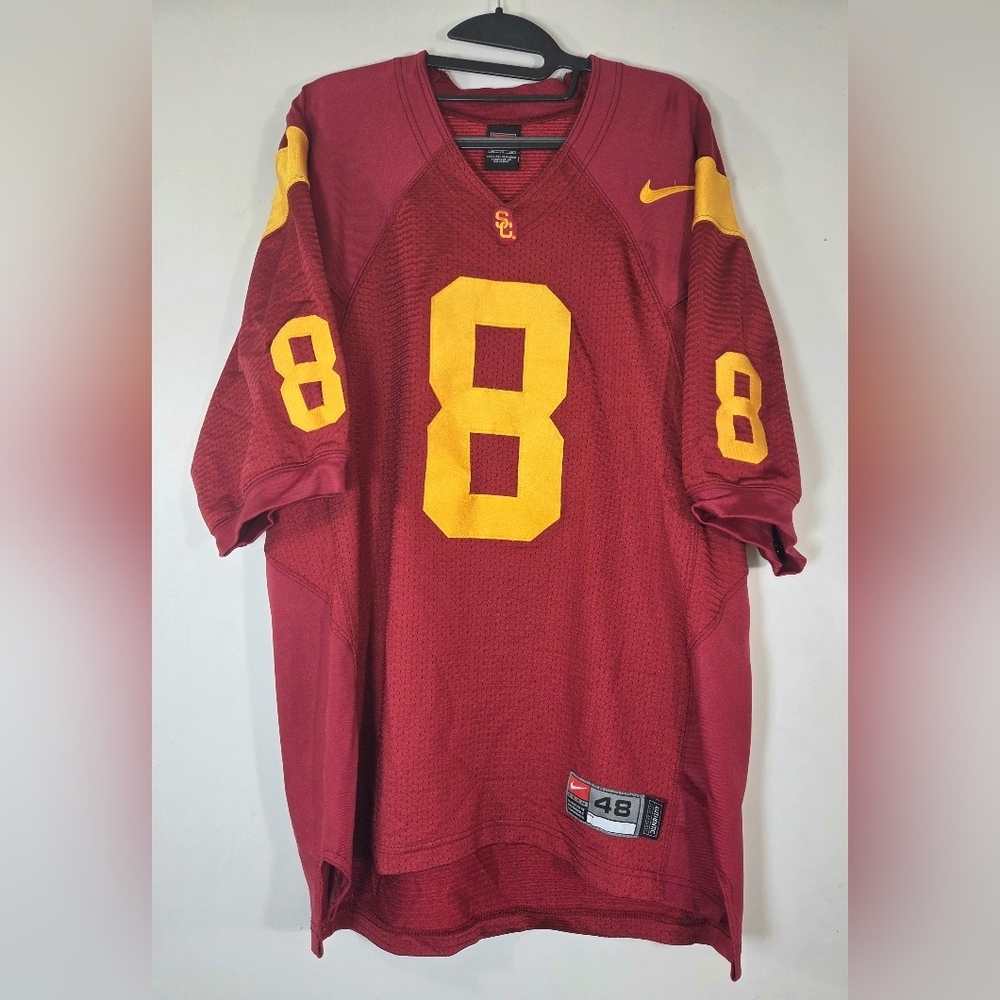 VINTAGE NIKE TEAM USC TROJANS #8 FOOTBALL JERSEY.